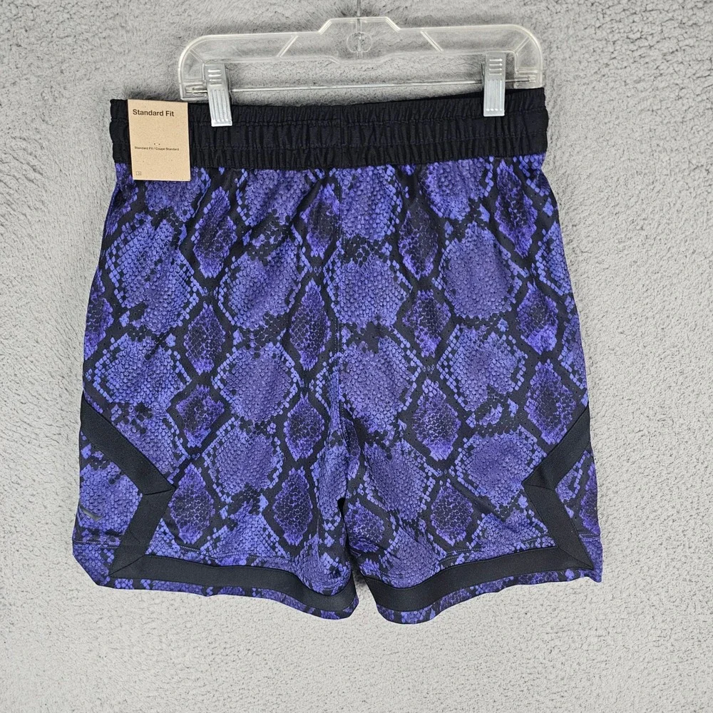 Jordan Shorts Mens Small Purple Snakeskin Diamond Basketball Athletic DH9081-555